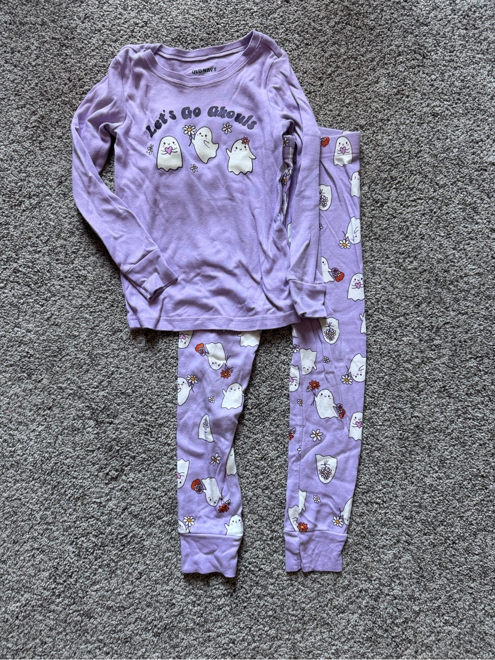 Old Navy Lavender Ghost Print Pajama Set